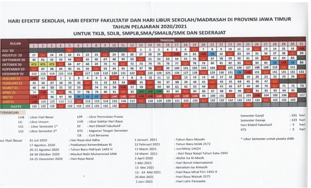 Kalender Akademik – SMK Assa'adah Bungah Gresik